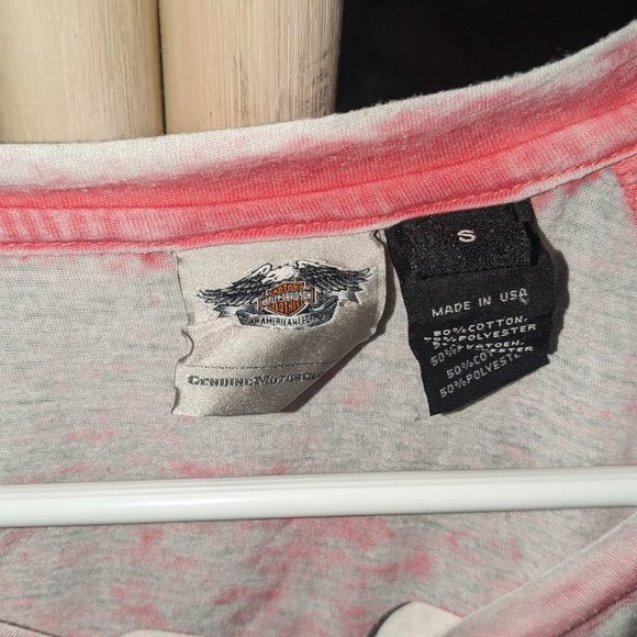Woman's Pink Harley Davidson top - Picture 2 of 6